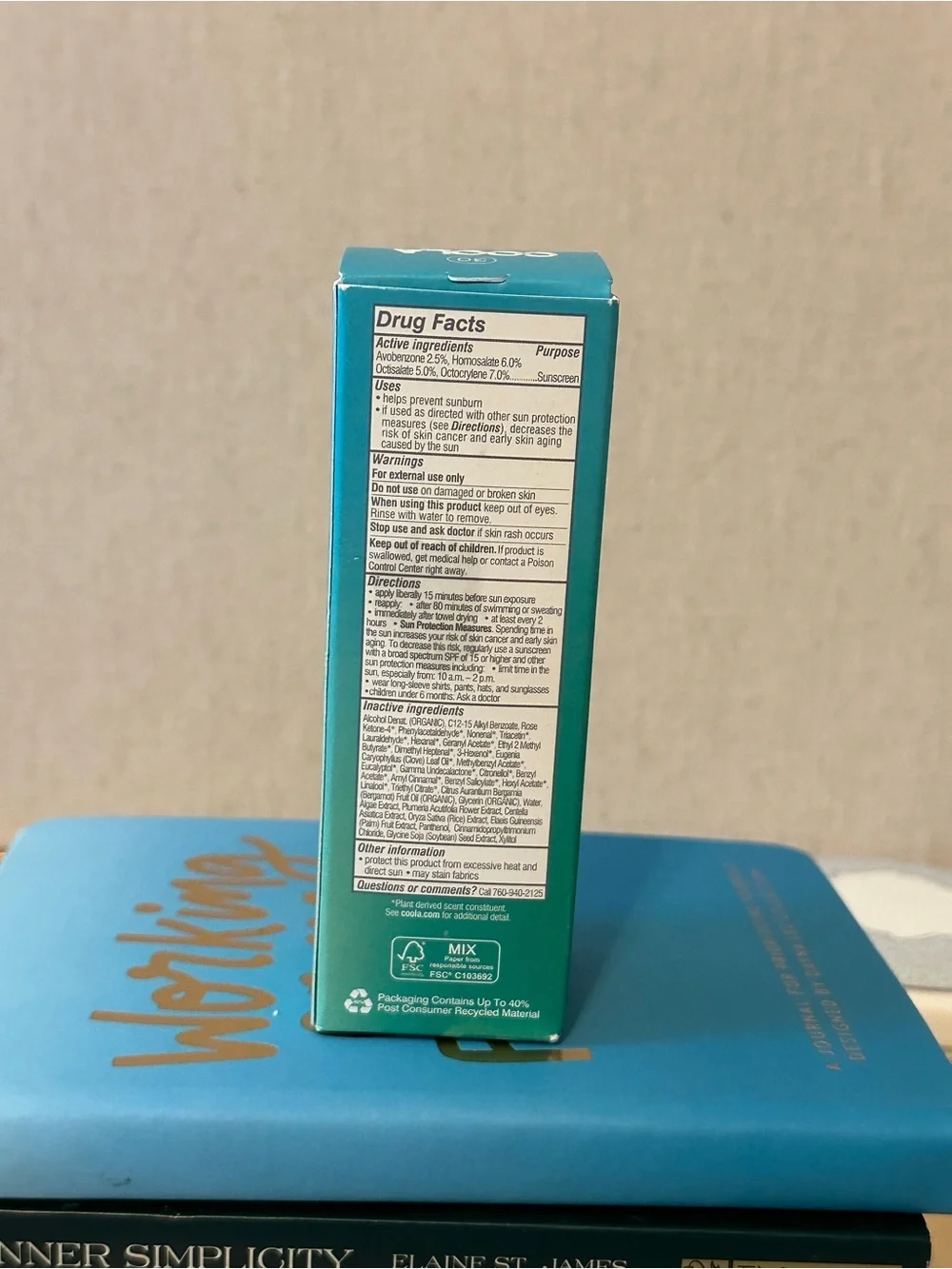 COOLA Scalp & Hair Mist SPF 30 - Aqua Teal